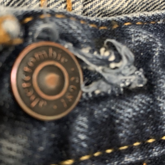 Abercrombie Jeans kids 16 28x29 Blue Dark Wash button Fly straight - Picture 11 of 12